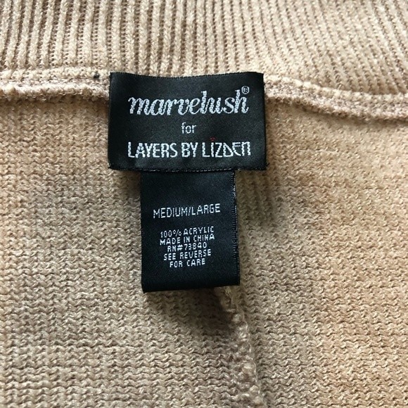Marvelush for layers by Lizden, M/L, tan cardigan - Picture 2 of 9